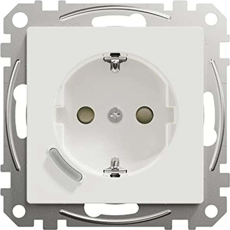 Merten - Wiser Connected Schuko-Steckdose 16A TPB Aktivweiß System M, Smart Steckdose, Kompatibel mit Amazon Alexa und Google Home, Smart Home WiFi Steckdose, MEG2380-0325 – Bild 2