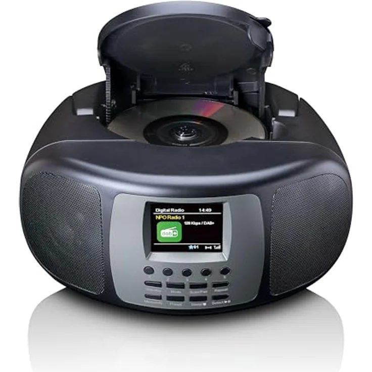 Lenco SCD-860 - tragbares CD-Radio - DAB+ und FM Radio - Bluetooth - Toploader CD-Player - 2,4 TFT Display - Zwei Weckzeiten - 2 x 2 Watt RMS - 5 Speichertasten - schwarz – Bild 5