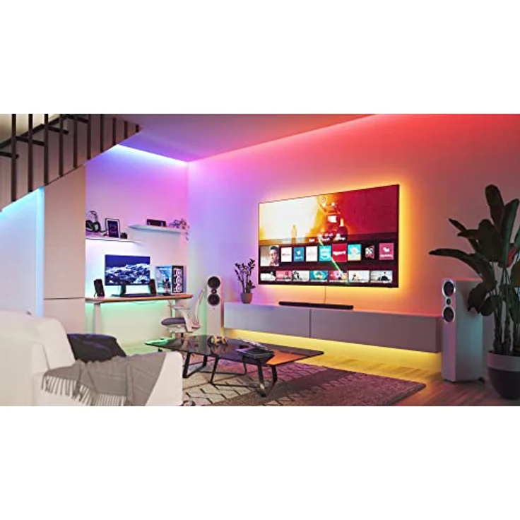 Nanoleaf Matter Essentials Lightstrip Starter Kit, 2M Smart RGBW LED Strip - Matter über Thread, Bluetooth 16 Mio. Farben LED Streifen, Bildschirm Sync, Funktioniert mit Google Apple, Deko und Gaming – Bild 3