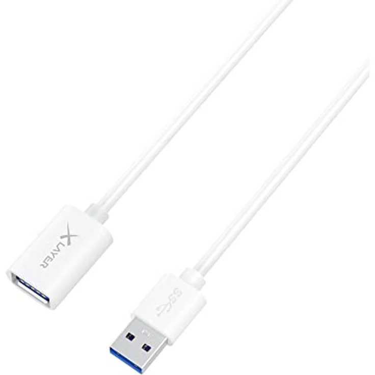 Kabel XLayer Colour Line Verlängerungskabel USB to USB 1.5 m White – Bild 1