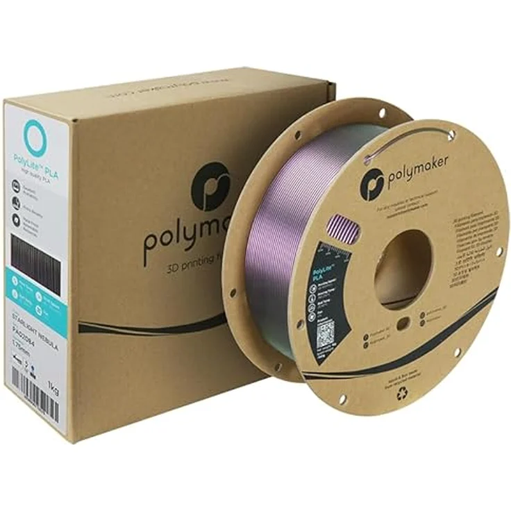Polymaker PolyLite PLA Starlight - Nebula, 3D-Druckmaterial mit Farbwechsel-Effekt und Jam-Free Technologie, hoher Steifigkeit – Bild 3