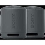 Sony SRS-XB100 Duo Pack, Bluetooth Lautsprecher mit 16 Stunden Akkulaufzeit, wasserdicht und staubresistent, Schwarz