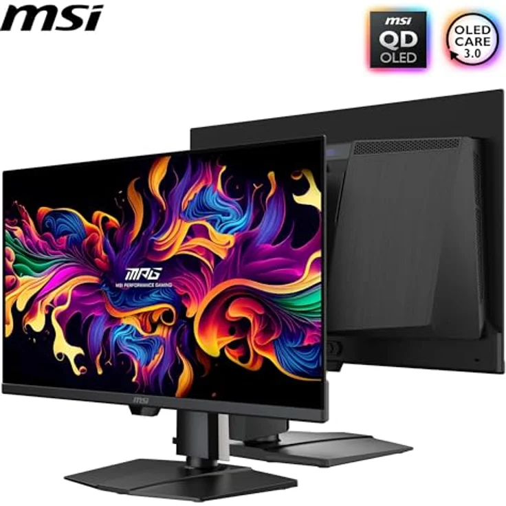 MSI MPG 271QR QD-OLED X50 Gaming Monitor 27 Zoll WQHD, 500 Hz / 0,03 ms, DisplayHDR True Black 500, AI Care Sensor, HDMI 2.1, DP 2.1a, USB-C (98 W PD), Schwarz – Bild 2