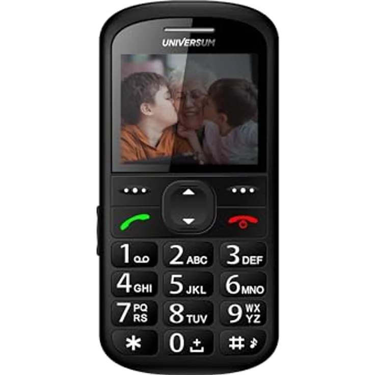 UNIVERSUM W60-C Seniorenhandy, 2G Handy mit großen Tasten, 2,2 Zoll Display, Notruftaste, Ladestation, 900mAh Akku, FM-Radio, Bluetooth, schwarz – Bild 2
