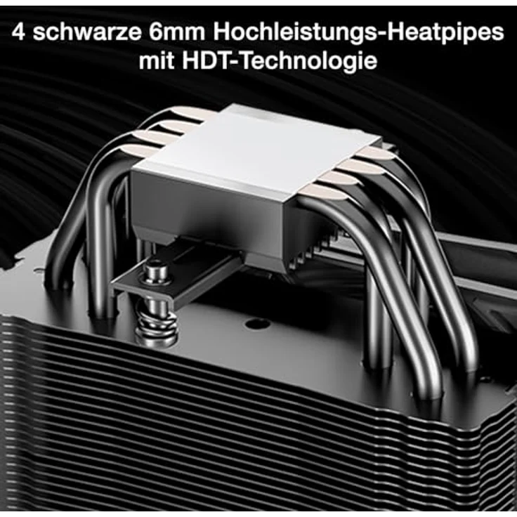 be quiet! Pure Rock 3 CPU-Kühler - 120mm, schwarz - Leistungsstarker Kühler mit 6 Heatpipes, PWM-Lüfter für bis zu 190W TDP – Bild 3