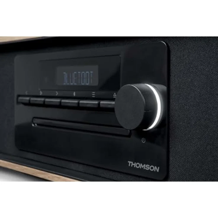 Thomson MIC300IBT Bluetooth Kompaktanlage, 60 W, Induktionsladung, USB, CD-Player, schwarz Holz braun – Bild 4