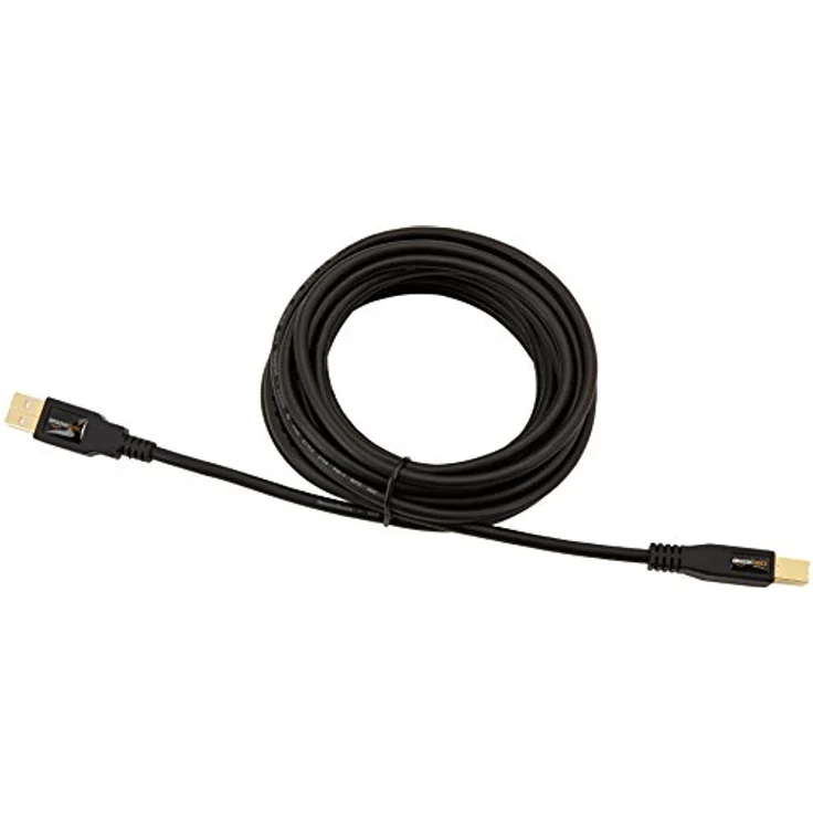 AmazonBasics PC045 USB 2.0-Druckerkabel A-Stecker auf B-Stecker, 4,8 m, Schwarz - Preisvergleich – Bild 4
