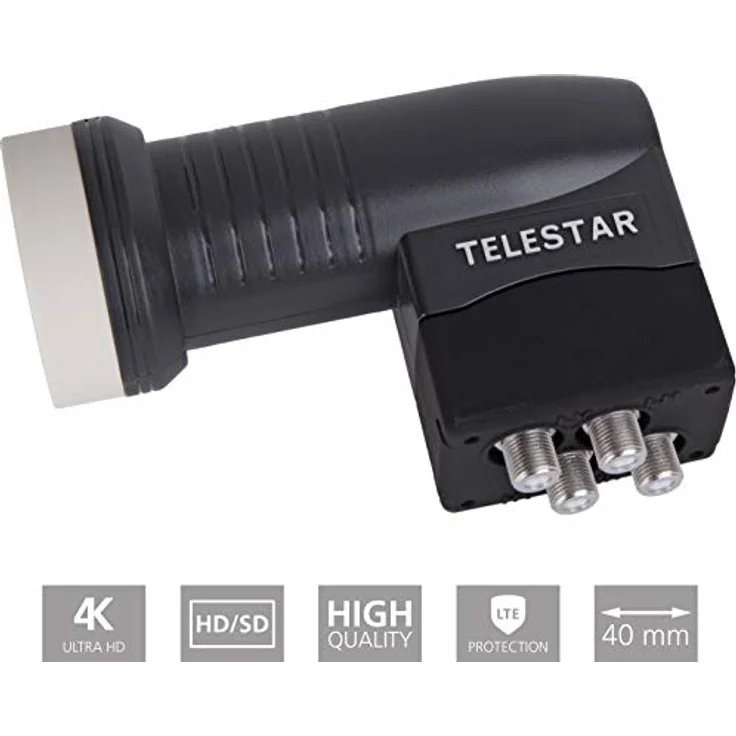 TELESTAR SKYQUAD HC - Digital Quad LNB (Full HD, HDTV, 4K, 3D, Ultra HD - Premium LNB mit Wetterschutz) schwarz, 5930525 – Bild 2