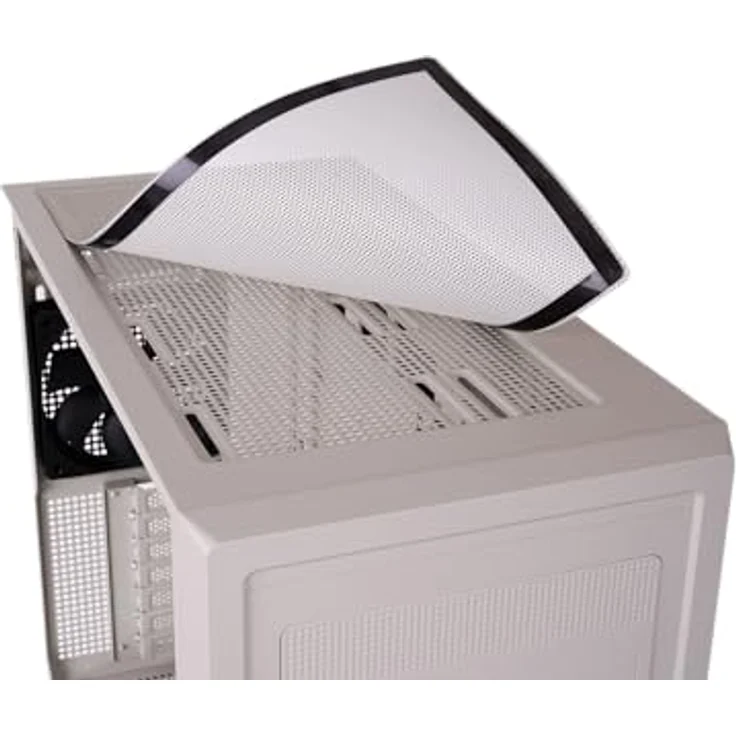 Thermaltake Retro 360, Mid-Tower-ATX-Gehäuse im Retro-Design mit 2 vorinstallierten 120-mm-Lüftern und gehärteter Glasscheibe, beige – Bild 5