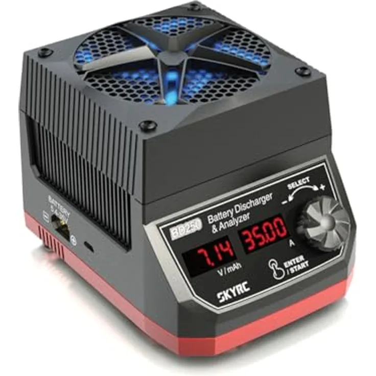 SkyRC BD250 Entladegerät, 35A 250W mit modernem Kühlsystem und IXYS-MOSFETs