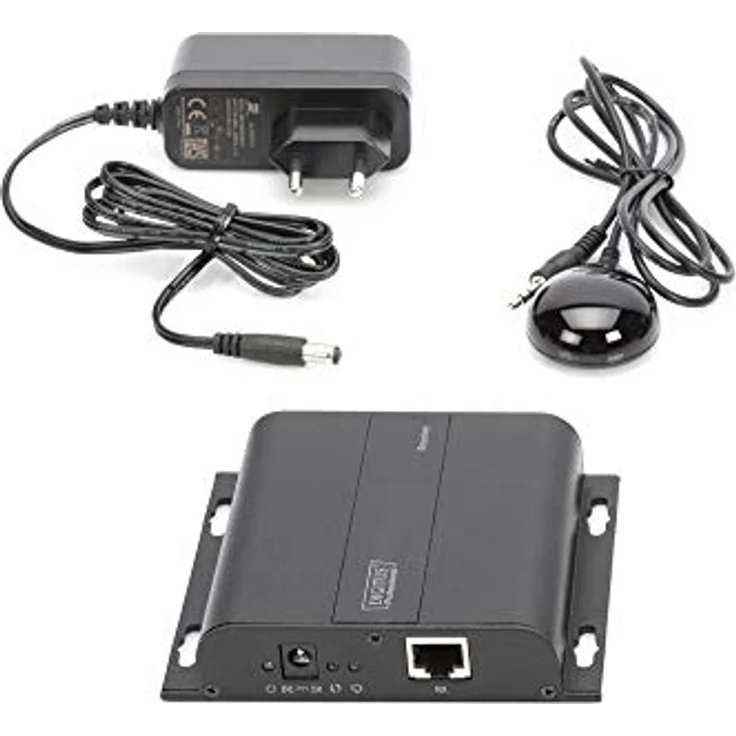 DIGITUS Professional 4K HDMI Extender (Empfängereinheit), IP fähig und Direktverbindung (Cat 5, 5e, 6), bis zu 253 Empfänger, Auflösung 3840x2160p mit 30 Hz, Schwarz – Bild 4