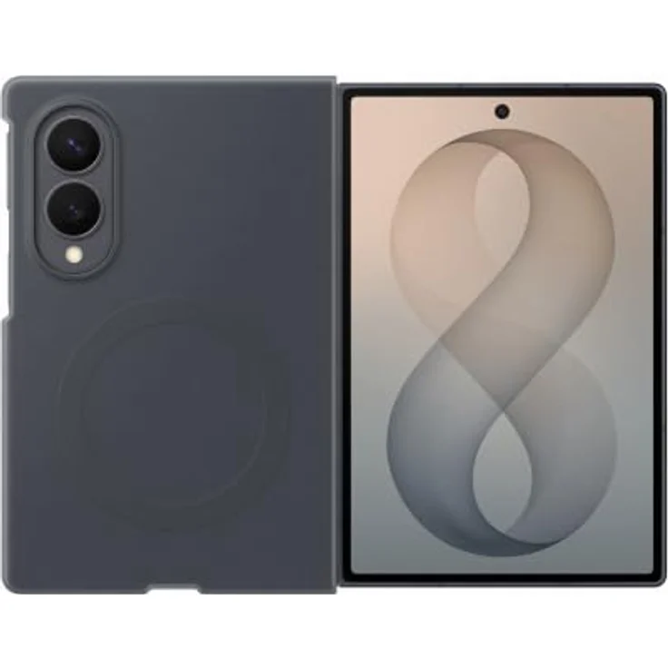 Samsung Galaxy Z Fold8 Silicone Magnet Case - Griffige Silikonhülle mit integriertem Magnet und Anti-reflecting Film, Graphit – Bild 2