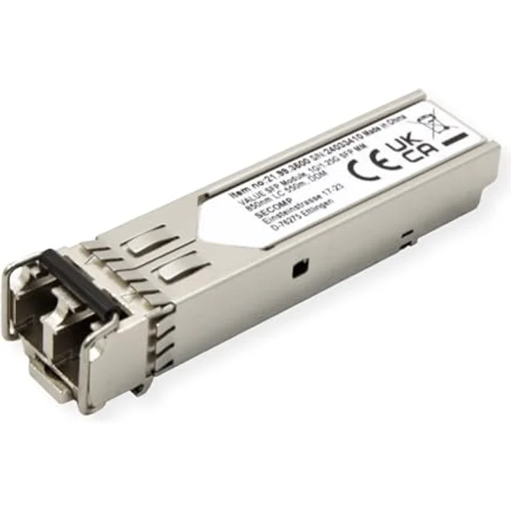 VALUE SFP Modul (MiniGBIC) SX/LC, 1/1,25G, Multimode 850nm, max. 550m, Hot-Swappable für Netzwerkverbindungen – Bild 1
