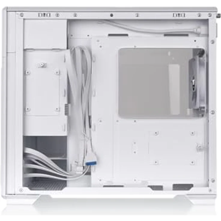 Thermaltake TR300 TG Snow, PC-Gehäuse im kompakten Mid-Tower-Format mit Tempered Glass, 120mm weißem Lüfter und Power Extension Cord – Bild 2