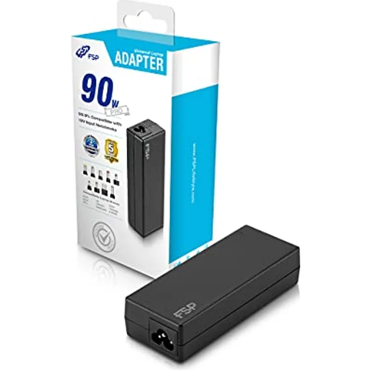 Fortron NB Pro 90 090-DBBN3, 90 W Notebook-Netzteil mit mehrfachen Schutzvorrichtungen, Schwarz