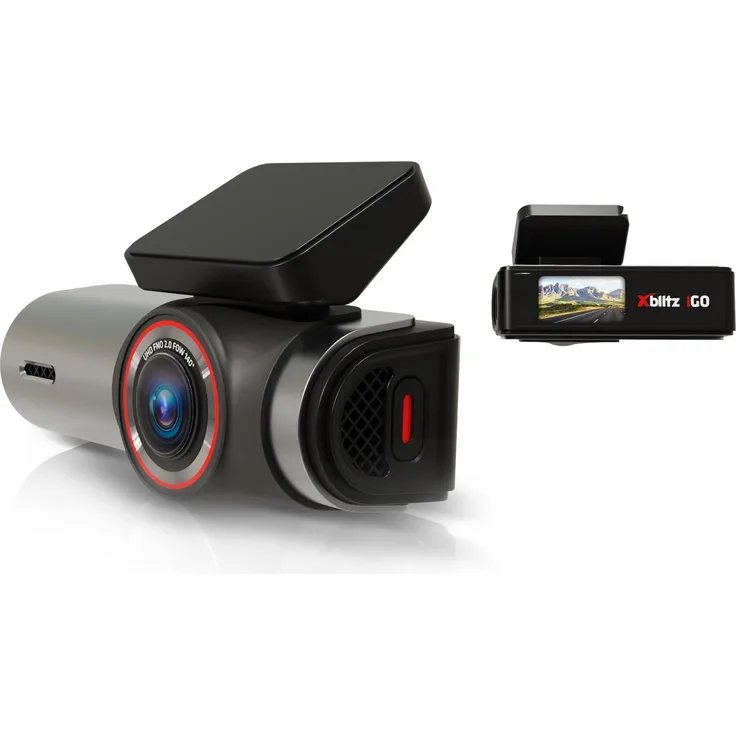 Xblitz Dashcam iGO 2,5K mit Wi-Fi, G-Sensor, GPS und 140° Weitwinkel, Schwarz