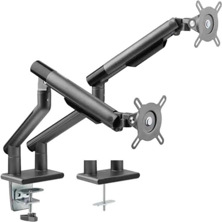 myWall HL 23-2, Tisch Monitor Halterung für 2 Monitore, Schwarz, mit Gasfeder-Technologie und VESA-kompatibel – Bild 4