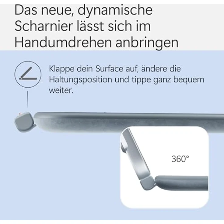 Microsoft Surface Pro 12" Keyboard, kompatibel mit Surface Pro (1. Edition), Hintergrundbeleuchtung, Farbe Ozean – Bild 5