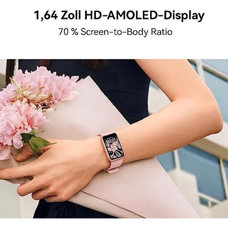 HUAWEI Watch FIT SE Smartwatch, Fitnessuhr mit 1,64-Zoll-HD-AMOLED-Bildschirm und langanhaltender Akkulaufzeit, Aktivitätstracker kompatibel mit Android & iOS, Gesundheitsmonitor & Sport-Tracker, Aquamarine Green – Bild 3
