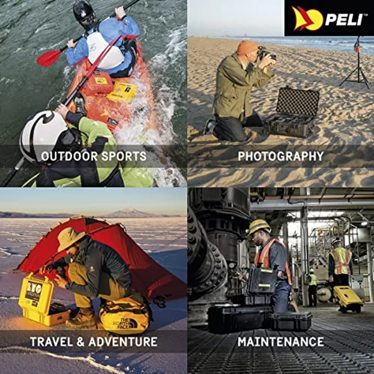 PELI 1170 Schutzkoffer für Foto- und Videokameras, IP67 Wasser- und Staubdicht, 3L Volumen, Hergestellt in den USA, Kein Schaum, Schwarz – Bild 4