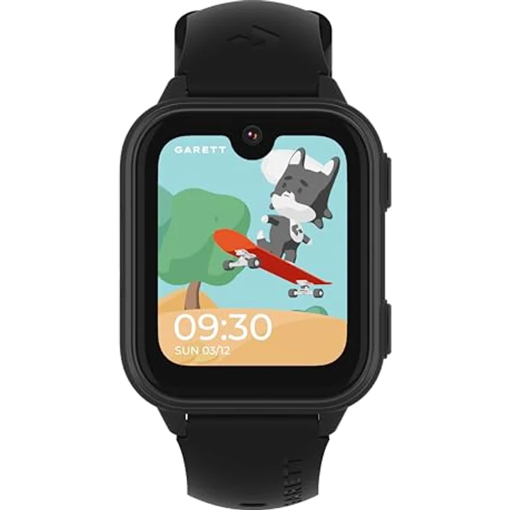 garett Smartwatch Kinder Vibe Schwarz, 1,78″ AMOLED-Display, 4G LTE, GPS, Videoanruf, SOS-Funktion, Face Unlock, 8 GB Speicher – Bild 3