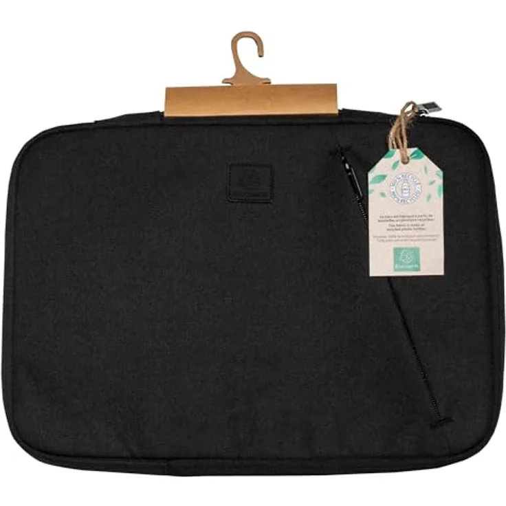 Exacompta Computerhülle, Schwarz, 37 x 28 x 2,5 cm, recyceltes rPET-Polyester, für 13-14 Zoll Laptops geeignet – Bild 2