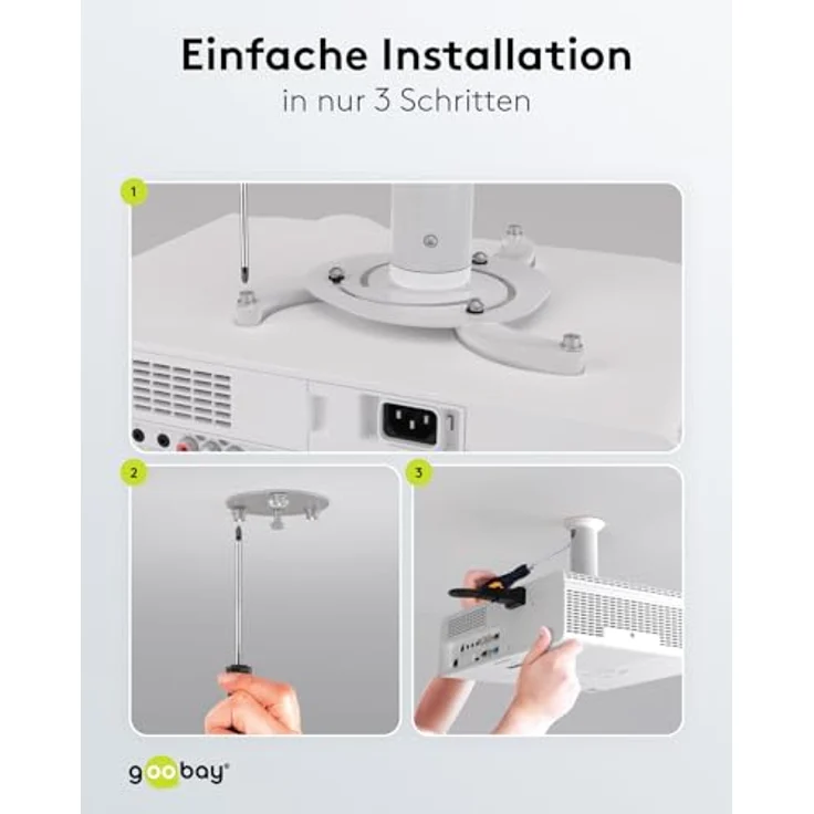 Beamer Projektor Deckenhalter max. Lochabstand 32 cm – Bild 8
