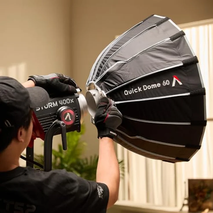Aputure Quick Dome 60, Runde Softbox mit Bowens-Halterung, 40° Lichtsteuerungsgitter und Tragetasche – Bild 5