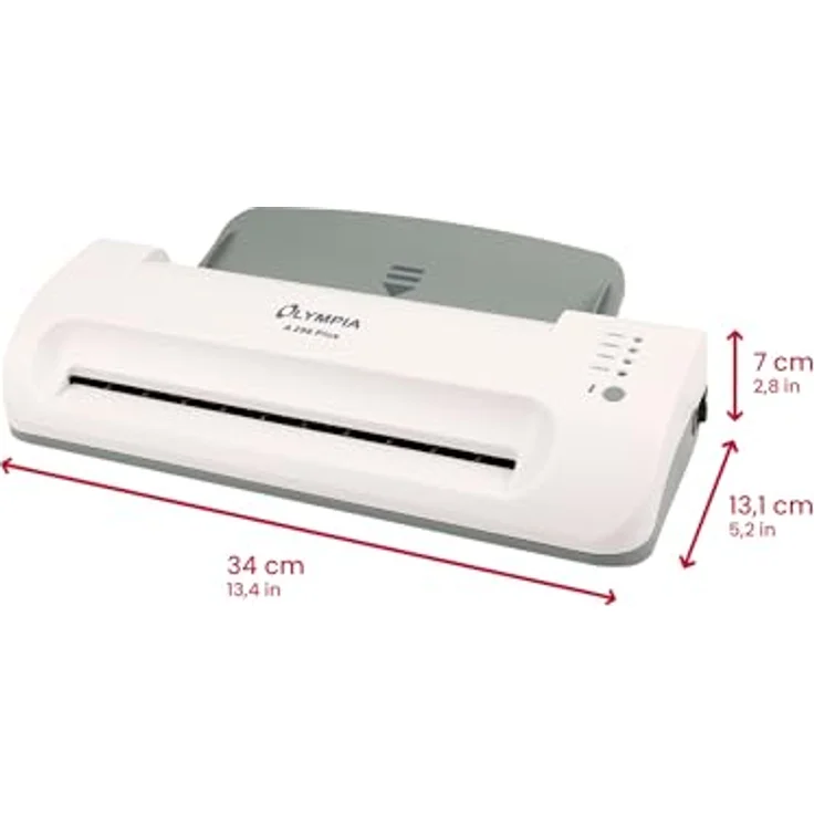Olympia A 296 Plus Laminiermaschine Backloader (80-175 Micron, Bis DIN A4, Visitenkarten, Laminierer mit Folien, Laminiergerät Set für Büro, Laminator zum Heiß- und Kaltlaminieren) – Bild 5