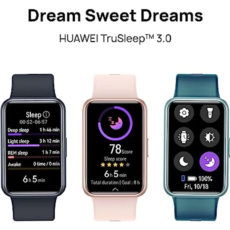 HUAWEI Watch FIT SE Smartwatch, Fitnessuhr mit 1,64-Zoll-HD-AMOLED-Bildschirm und langanhaltender Akkulaufzeit, Aktivitätstracker kompatibel mit Android & iOS, Gesundheitsmonitor & Sport-Tracker, pink – Bild 3