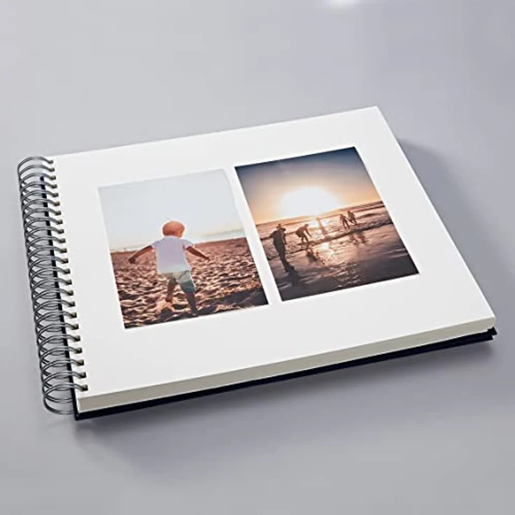 Semikolon 352998 Spiral Album Maxi Mucho – 34,5x30 cm – Fotoalbum, 90 Seiten cremeweiß, Fotobuch, black schwarz – Bild 2