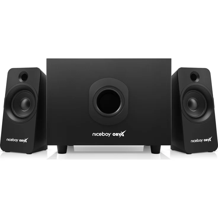 Niceboy ORYX VOX Black PC-Lautsprecher mit 25 W Leistung und Subwoofer