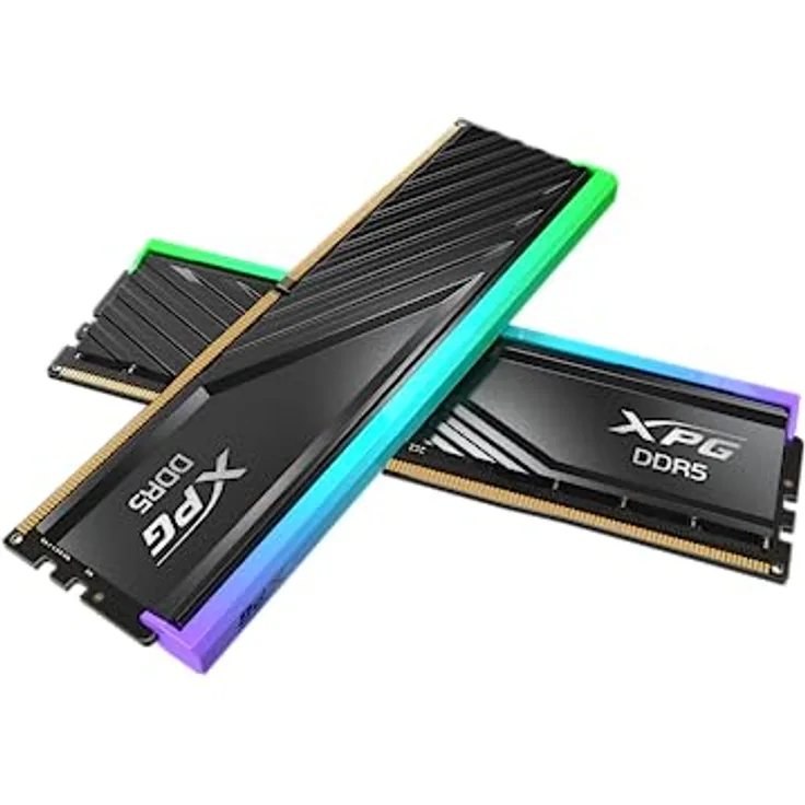 XPG Lancer Blade RBG DDR5 6000MHz CL30 32GB (2x16GB) PC5-48000 RAM 288-Pins UDIMM Desktop Memory Kit Black Heatsink(AX5U6000C3016G-DTLABRBK)