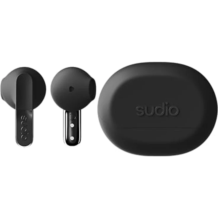 sudio N3 Midnight Black, Bluetooth Ohrhörer mit 30 Stunden Spielzeit, wasserfest, verbesserte Mikrofone, Bluetooth 5.4 – Bild 3