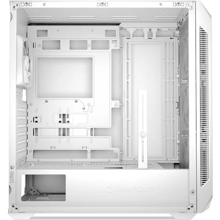 Sharkoon AK5M RGB White, ATX PC-Gehäuse mit Mesh-Front, gehärtetem Glas, vier RGB-PWM-Lüfter und Dual-Radiator-Unterstützung – Bild 5