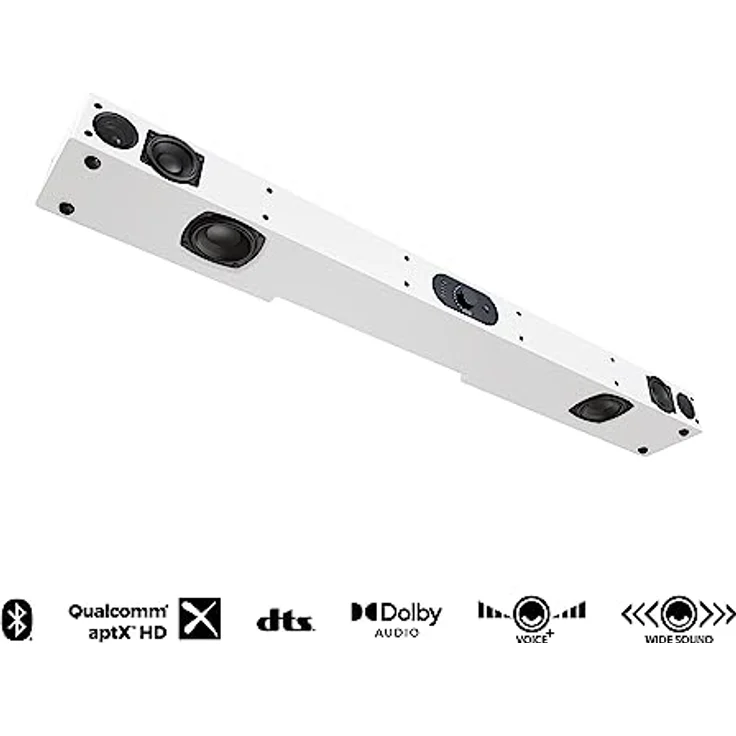 Nubert nuPro AS-2500 | Weiße Soundbar | kompakte Soundbar mit Dolby Audio, DTS und Bluetooth | Aktiver TV-Lautsprecher für Spitzenklang | Geeignet für Wandmontage | Stereoton in 3-Wege-Technik – Bild 4