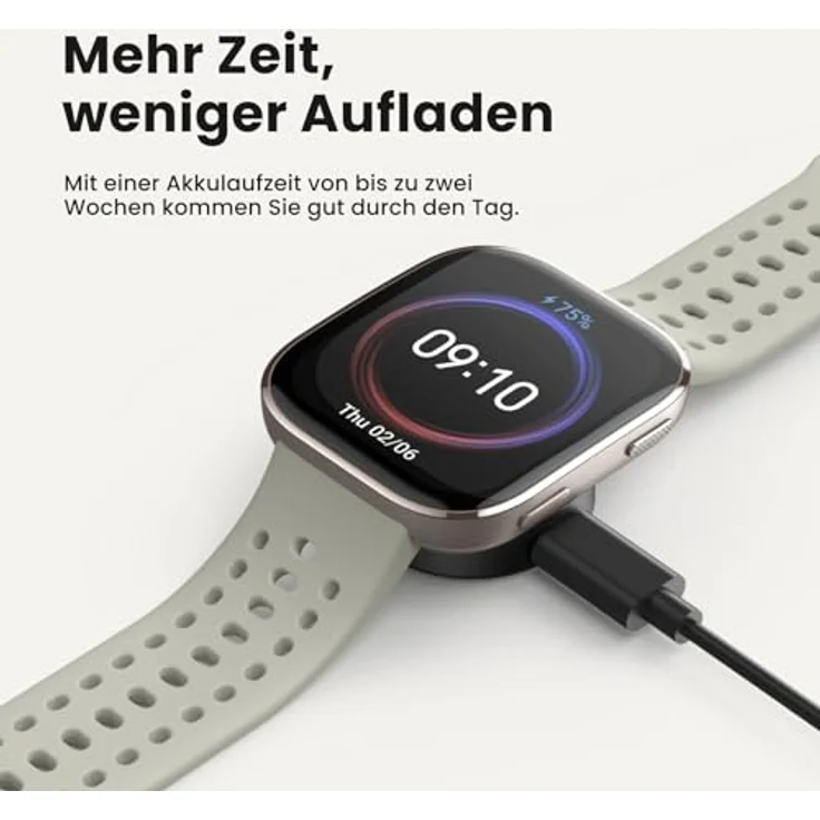 Amazfit Bip 6 Smart Watch 46mm14 Tage Akku1.97“ AMOLED, GPS & kostenloses Kartenmaterial, AI, Bluetooth Anruf Textfunktion, Gesundheits, Fitness Schlaf-Tracker, 140+ Trainingsmodi, 5 ATM, Red – Bild 2