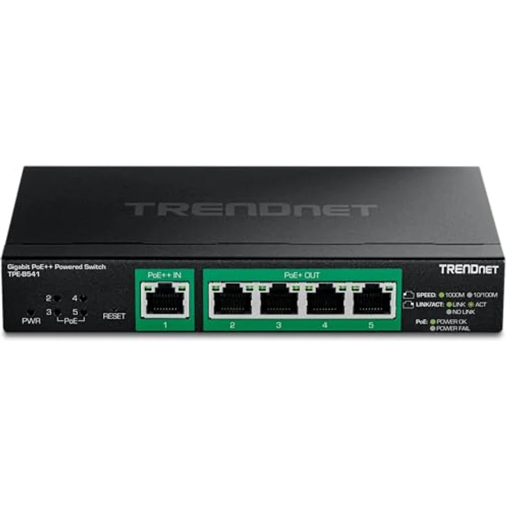 TRENDnet 5-Port Gigabit PoE++ Powered Managed Switch with PoE, TPE-B541 – Bild 5