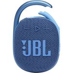 JBL Clip 4 Eco Bluetooth Lautsprecher aus recyceltem Material in Blau – Wasserdichte, tragbare Musikbox mit praktischem Karabiner – Bis zu 10 Stunden kabelloses Musik Streaming