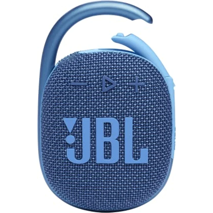 JBL Clip 4 Eco Bluetooth Lautsprecher aus recyceltem Material in Blau – Wasserdichte, tragbare Musikbox mit praktischem Karabiner – Bis zu 10 Stunden kabelloses Musik Streaming – Bild 1