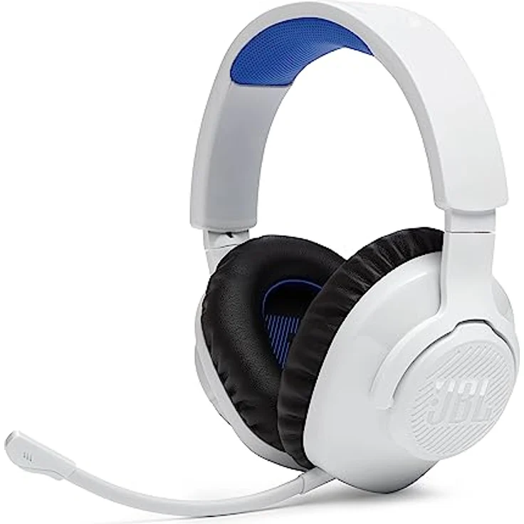 JBL Quantum 360P Over-Ear Gaming Kopfhörer – Für die Playstation sowie PC, Mac und Nintendo Switch – Mit Boom Mikrofon und 22 Stunden Akkulaufzeit – Weiß – Bild 1