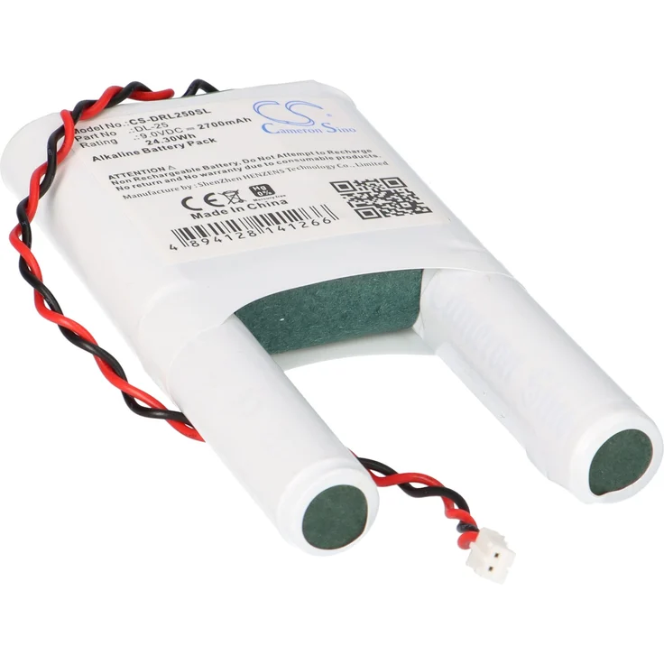 CAMERON SINO Batteriepack für Nabc HTL10 DL-30 / DL-25, 9V, 2700mAh, Alkaline, Ersatzakku