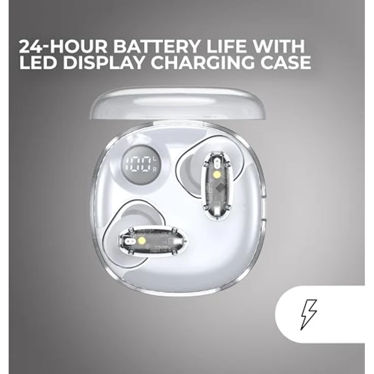 Mars Gaming MHIB2, Bluetooth 5.4 Kopfhörer mit 24 Stunden Akkulaufzeit, Immersivem Klang, ergonomischem Design und LED-Anzeige, Weiß – Bild 5