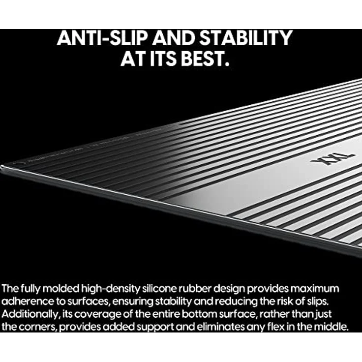 Pulsar Superglide Premium-Glas-Mauspad XXL, rutschfest, Aluminium-Silikat-Glasoberfläche, hochdichter Silikongummi, 97,8 x 41,9 cm, Weiß – Bild 5