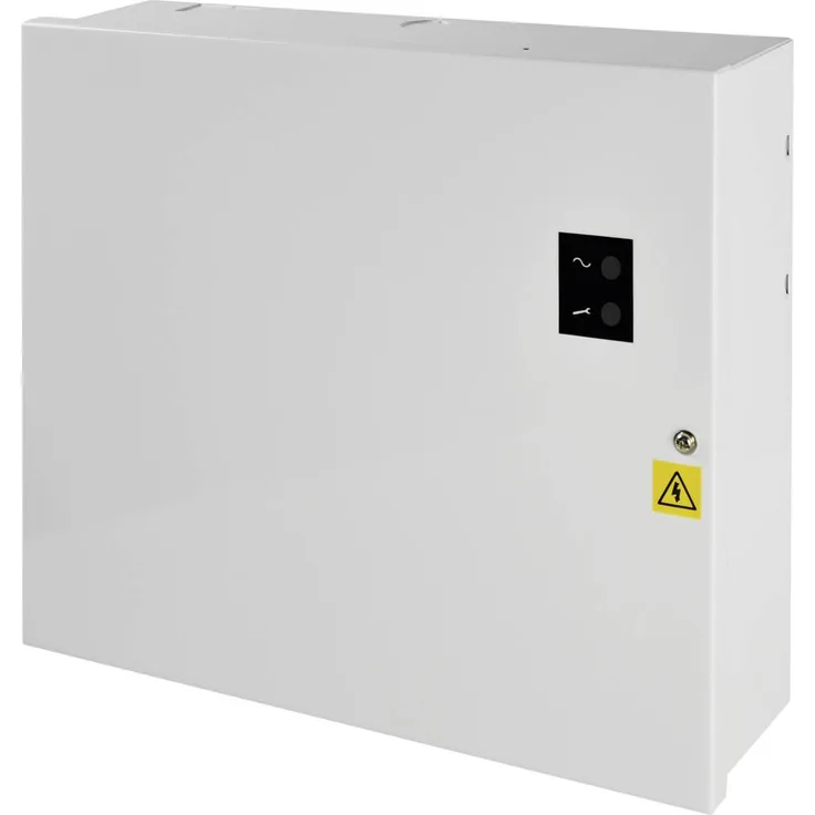 ABUS TVAC35520 CCTV Leistungsnetzteil, 8 Ausgänge, 13,8 V, robustes Metallgehäuse, integrierte Ladeelektronik für 12V/7Ah Akku