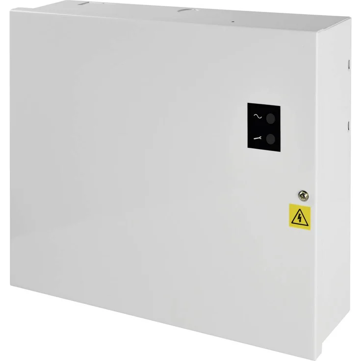 ABUS TVAC35520 CCTV Leistungsnetzteil, 8 Ausgänge, 13,8 V, robustes Metallgehäuse, integrierte Ladeelektronik für 12V/7Ah Akku
