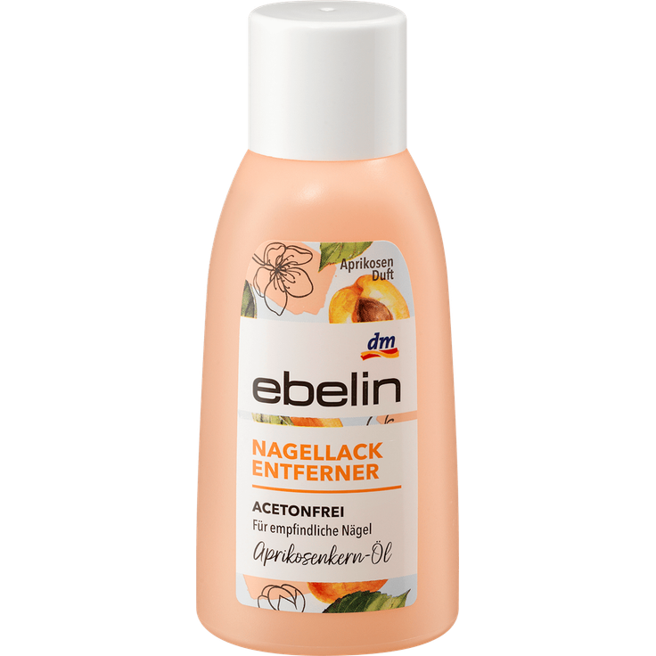 ebelin Nagellackentferner Acetonfrei Aprikosenduft, 125 ml