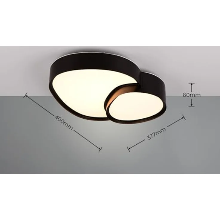 Trio Leuchten Deckenleuchte Rise 647510232, Schwarz matt, Kunststoff Weiß, 21 Watt LED, Dimmbar, Lichtfarbe einstellbar – Bild 5