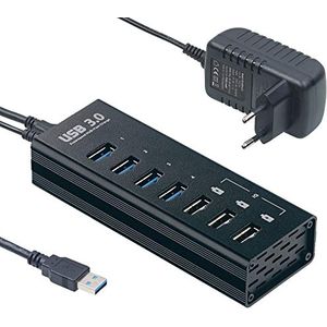 Bild für Xystec USB Ladehub: Aktiver USB-3.0-Hub mit 4 Ports & 3 Schnell-Lade-Buchsen (BC 1.2)