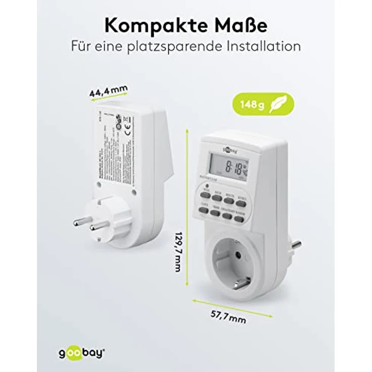 Goobay 2er Pack Digitale Zeitschaltuhr, 2 ) (Pack of 2) – Bild 4